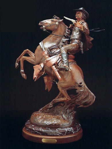Heck Thomas bronze sculpture