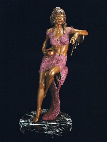Lady In Lace bronze sculpture