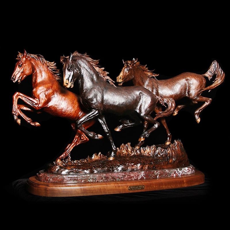 Wild And Free bronze sculpture
