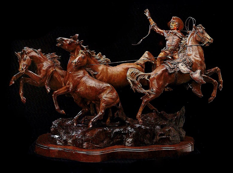 Wild Bunch bronze sculpture